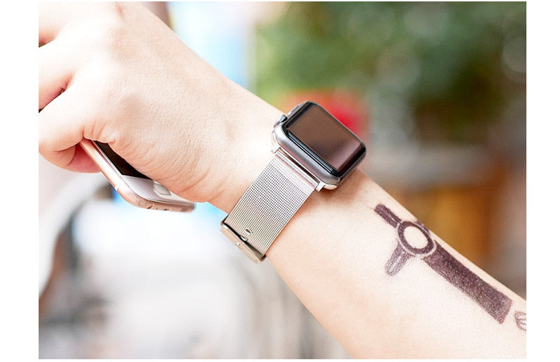 Stainless Steel Braided Band for Apple Watch